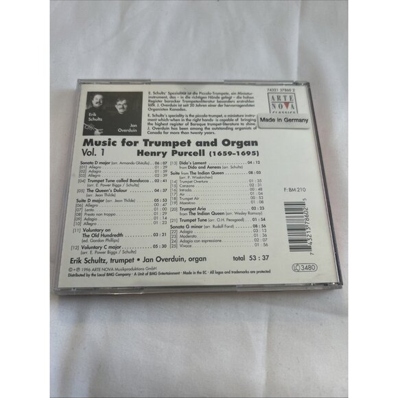 Music For Trumpet And Organ Vol. Q Henry Purcell Erik Schultz Trumpet Jan Overdu - Picture 3 of 8